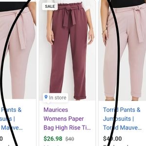 Maurices paper bag mauve pants